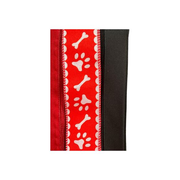 Red Black Dog House DIY Pet Wreath Making Kit, Sign Ribbon Bundle Craft Set - Picture 4 of 5